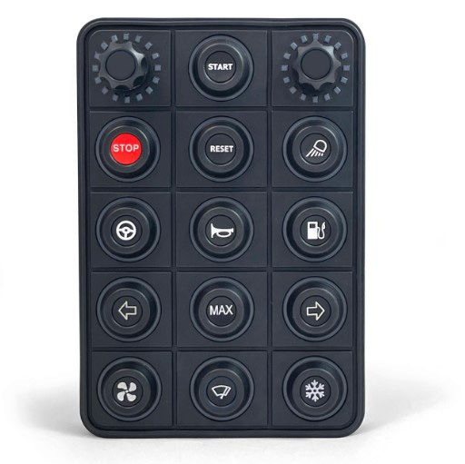 13 button plus 2 rotary dials CANBUS keypad